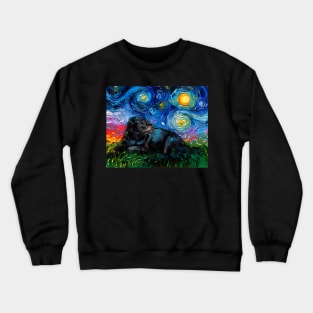 Black Labrador Night 5 Crewneck Sweatshirt